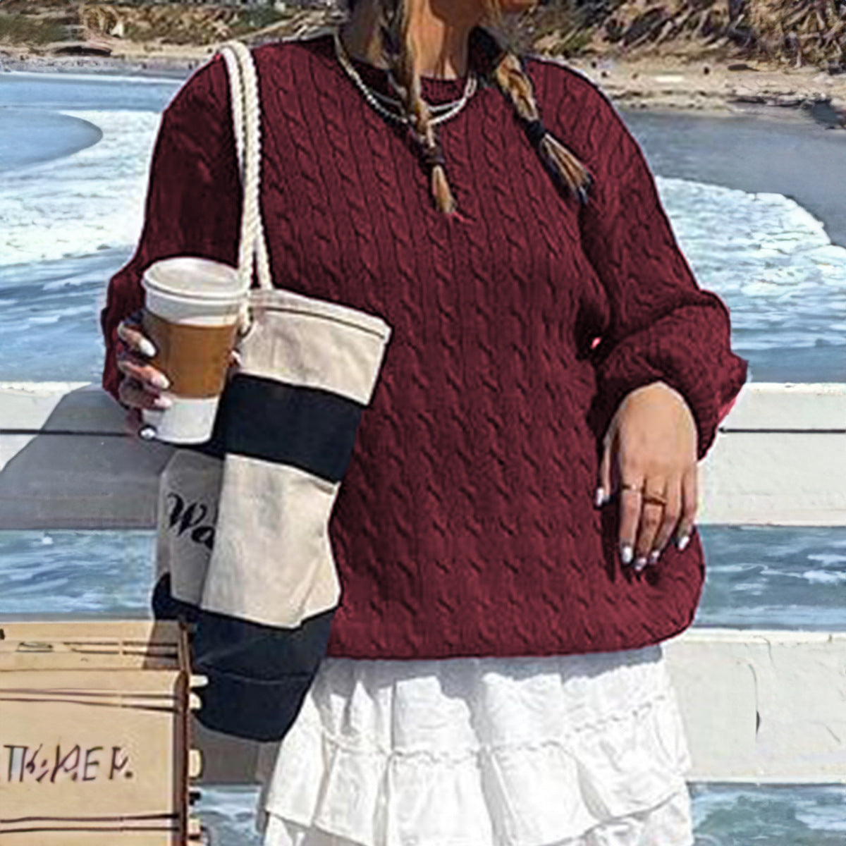 European And American Casual Versatile Long-sleeved Knitwear