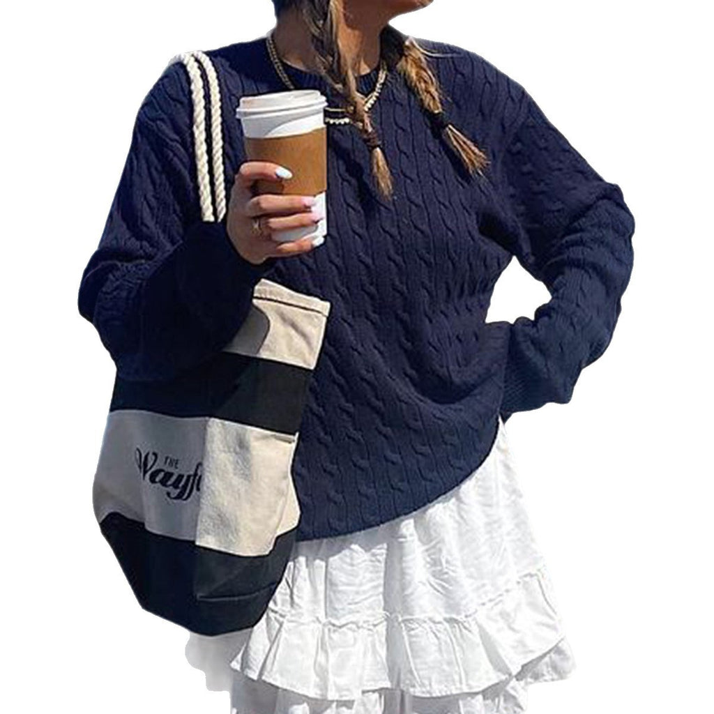 European And American Casual Versatile Long-sleeved Knitwear