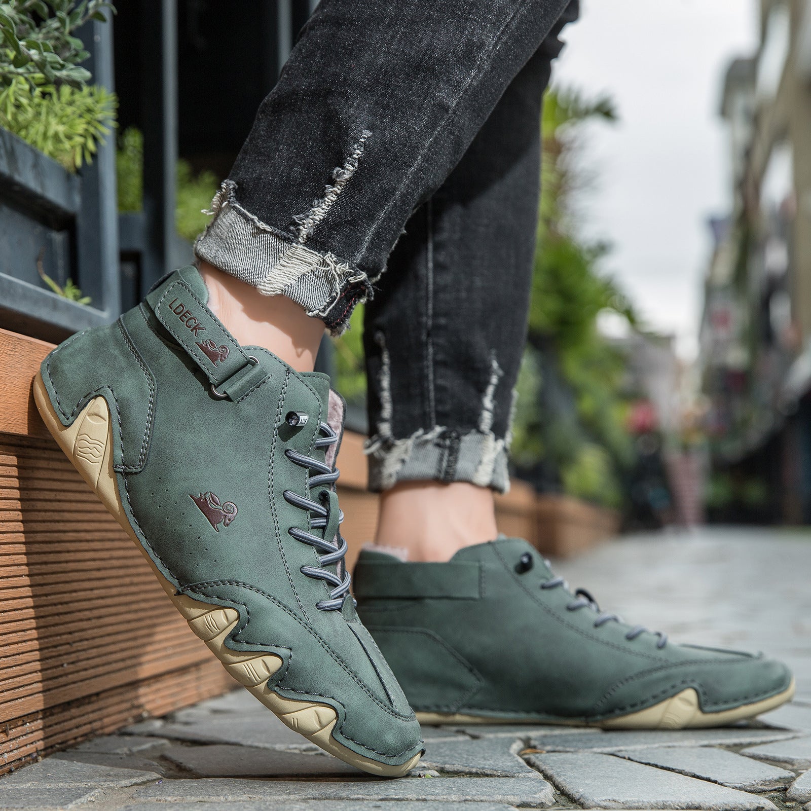 Winter Fleece-lined Large Size Octopus Men's Martin Boots