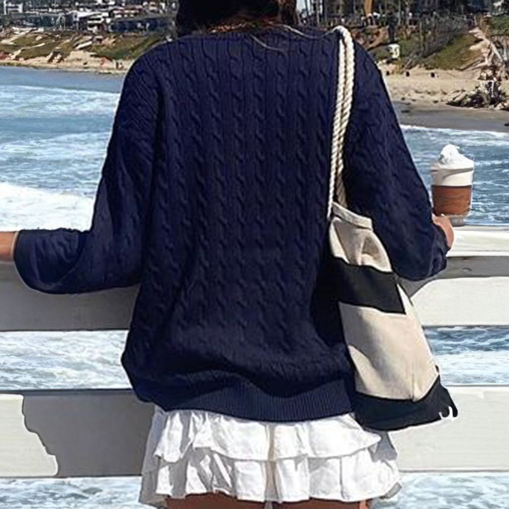 European And American Casual Versatile Long-sleeved Knitwear