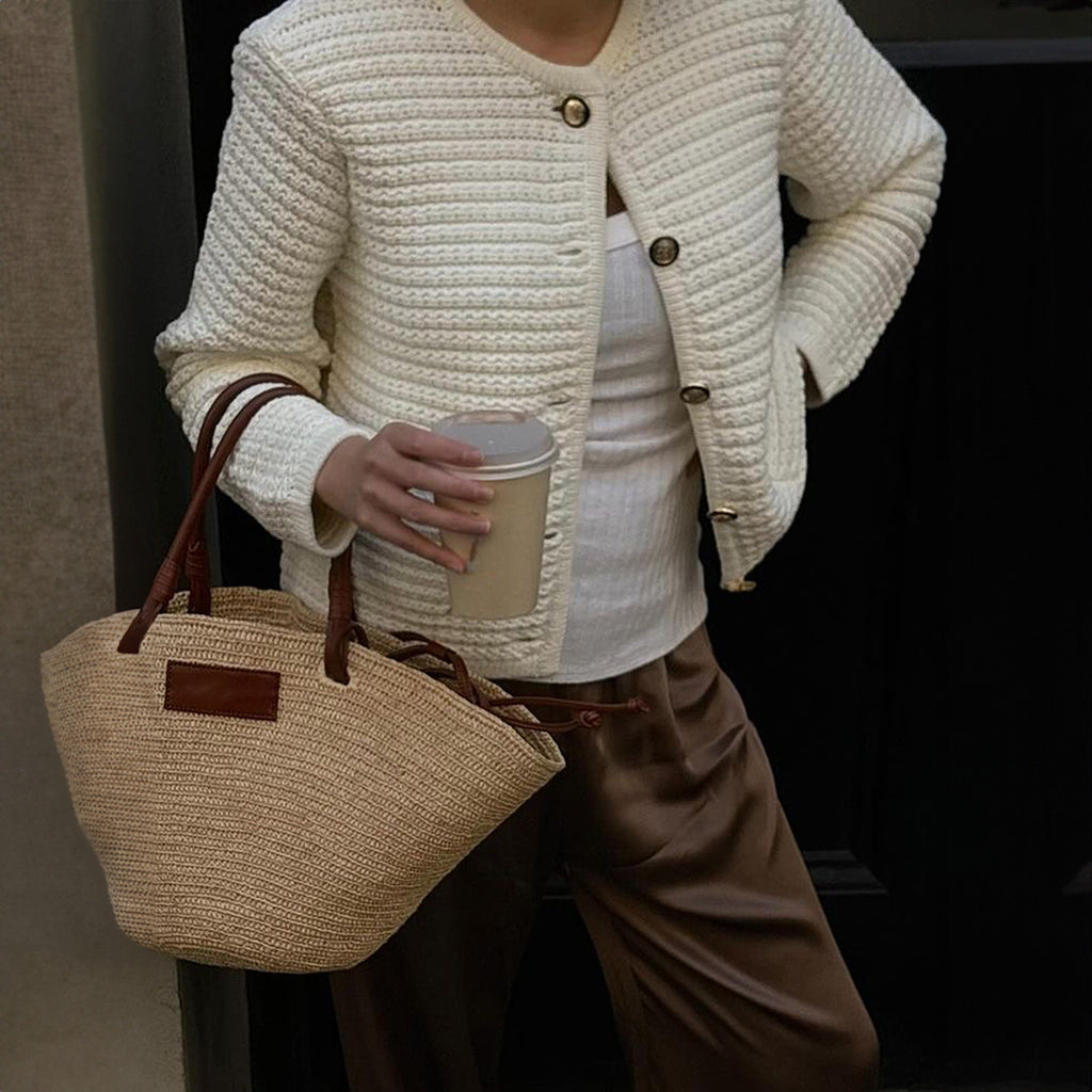 Fashion Long Sleeve Button Shirt Sweater Women's Clothing