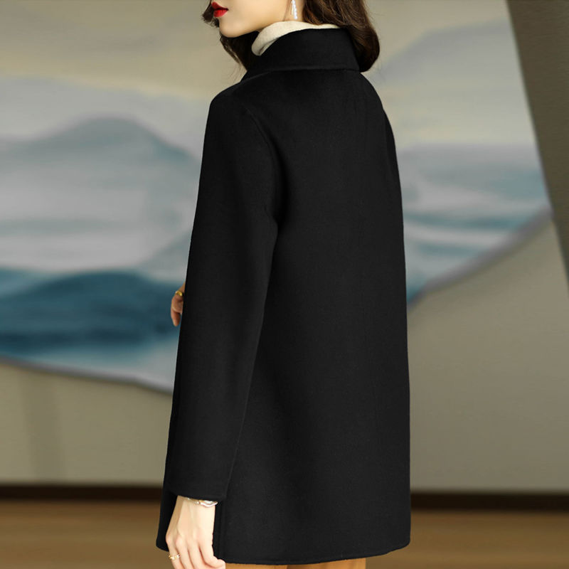 Fashion Lapel Mid-length Coat For Women